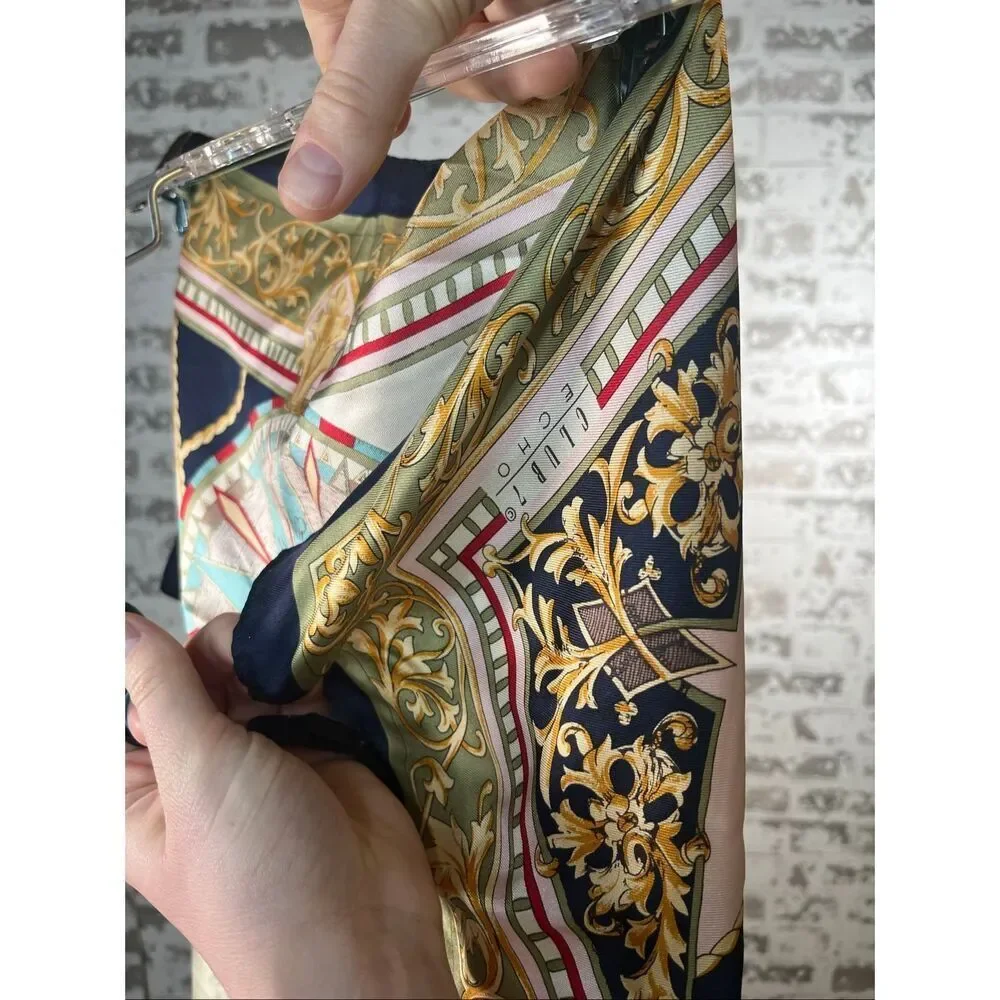 Club 7 echo | vintage square silk scarf vintage sailor coastal vibe